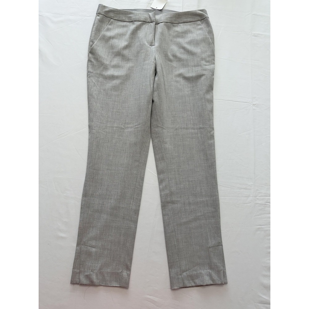 Amanda + Chelsea Dress Pants Womens 4 Gray Twill Pull On Stretch Lined Career